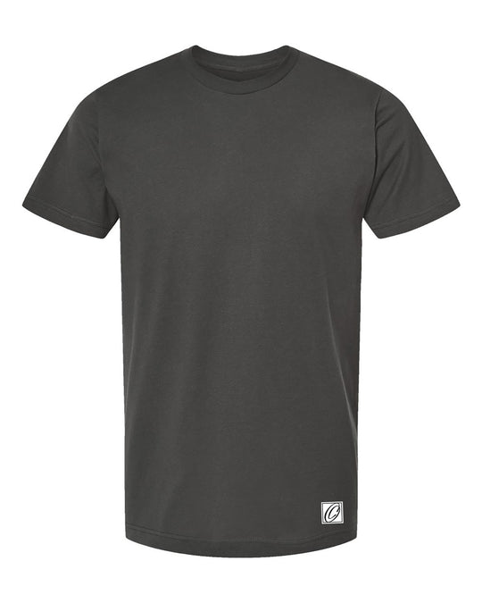 Tultex Adult Fine Jersey Crewneck Short Sleeve Tee - Solid Colors - Black/Brown/Gray/White/Tan