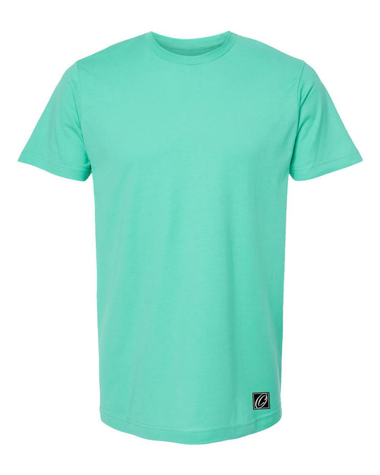 Tultex Adult Fine Jersey Crewneck Short Sleeve Tee - Solid Colors - Blue/Green