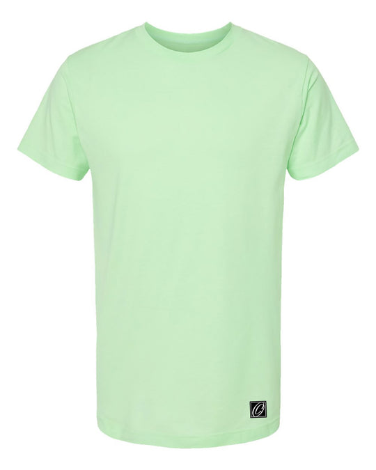 Tultex Adult Fine Jersey Crewneck Short Sleeve Tee - Solid Colors - Blue/Green