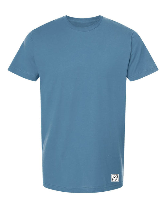 Tultex Adult Fine Jersey Crewneck Short Sleeve Tee - Solid Colors - Blue/Green