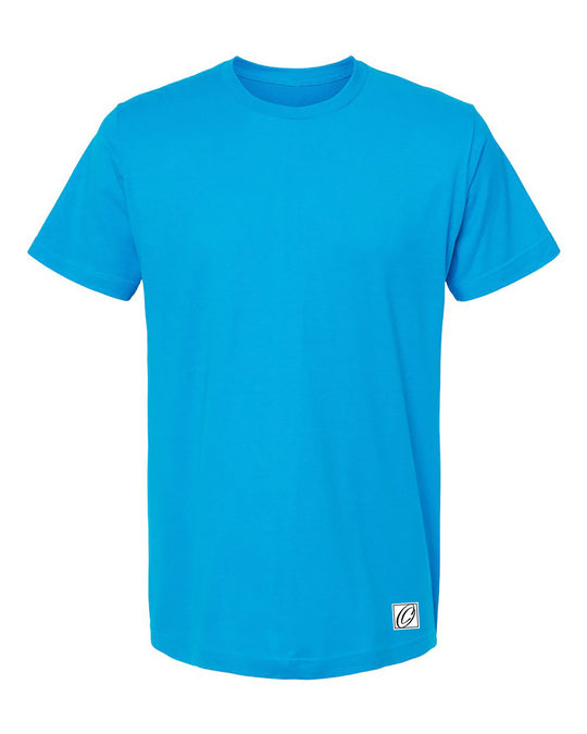 Tultex Adult Fine Jersey Crewneck Short Sleeve Tee - Solid Colors - Blue/Green