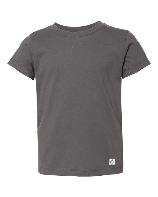 Bella Canvas Toddler Jersey Cotton Crew Neck Short Sleeve Tee - Black/White/Gray/Blue/Green
