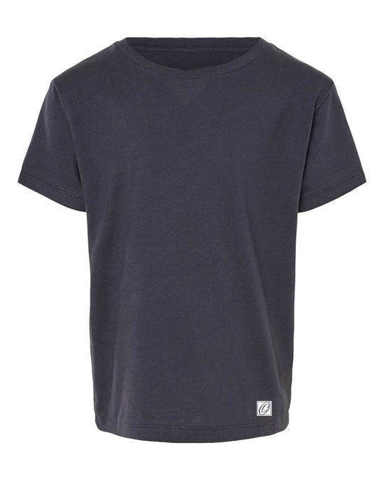 Bella Canvas Toddler Jersey Cotton Crew Neck Short Sleeve Tee - Black/White/Gray/Blue/Green
