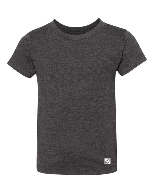 Bella Canvas Toddler Jersey Cotton Crew Neck Short Sleeve Tee - Black/White/Gray/Blue/Green