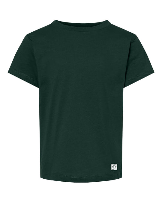 Bella Canvas Toddler Jersey Cotton Crew Neck Short Sleeve Tee - Black/White/Gray/Blue/Green