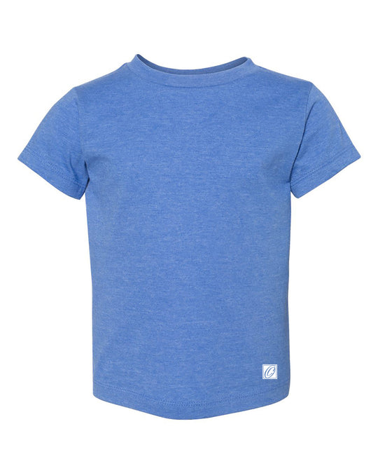 Bella Canvas Toddler Jersey Cotton Crew Neck Short Sleeve Tee - Black/White/Gray/Blue/Green