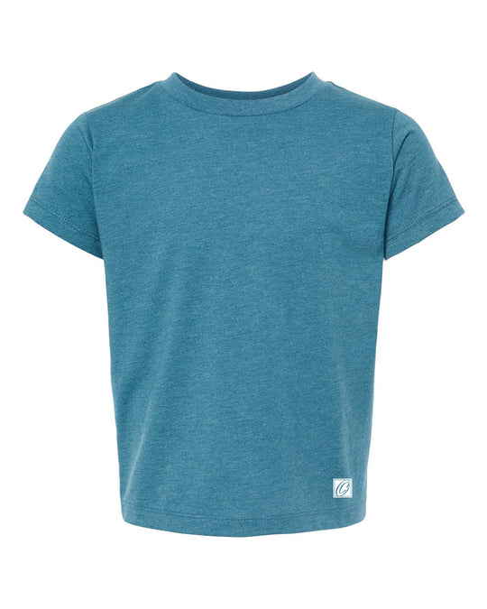 Bella Canvas Toddler Jersey Cotton Crew Neck Short Sleeve Tee - Black/White/Gray/Blue/Green