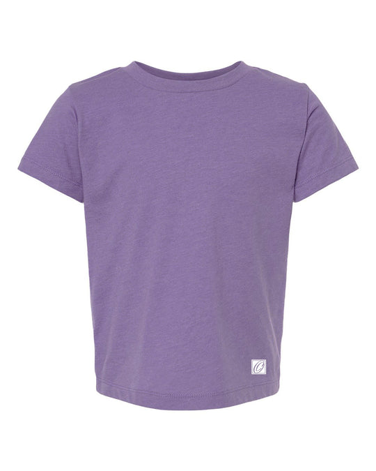 Bella Canvas Toddler Jersey Cotton Crew Neck Short Sleeve Tee - Red/Purple/Yellow/Tan