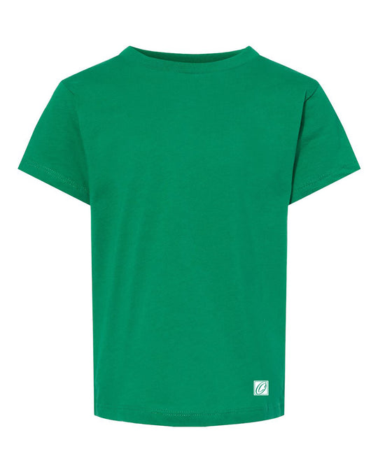 Bella Canvas Toddler Jersey Cotton Crew Neck Short Sleeve Tee - Black/White/Gray/Blue/Green
