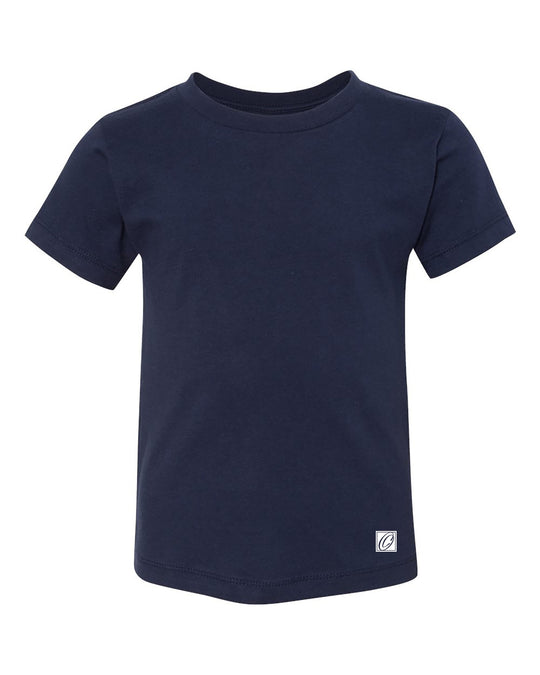 Bella Canvas Toddler Jersey Cotton Crew Neck Short Sleeve Tee - Black/White/Gray/Blue/Green