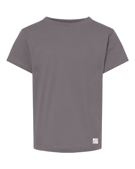 Bella Canvas Toddler Jersey Cotton Crew Neck Short Sleeve Tee - Black/White/Gray/Blue/Green