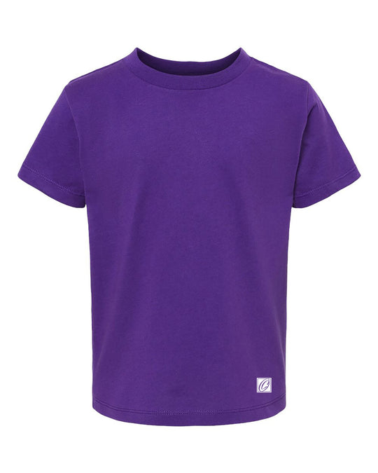 Bella Canvas Toddler Jersey Cotton Crew Neck Short Sleeve Tee - Red/Purple/Yellow/Tan