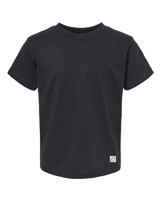 Bella Canvas Toddler Jersey Cotton Crew Neck Short Sleeve Tee - Black/White/Gray/Blue/Green