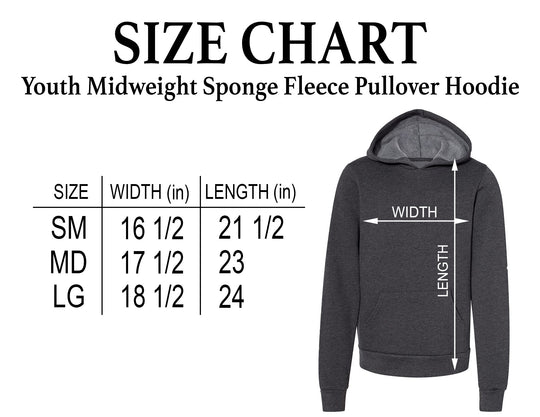 Bella Canvas Youth Midweight Sponge Fleece Pullover Hoodie