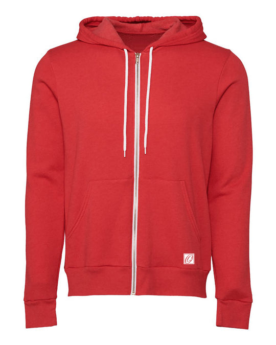 Bella Canvas Adult Midweight Sponge Fleece Full-Zip Hoodie - Red/Yellow/Orange/Purple/Tan