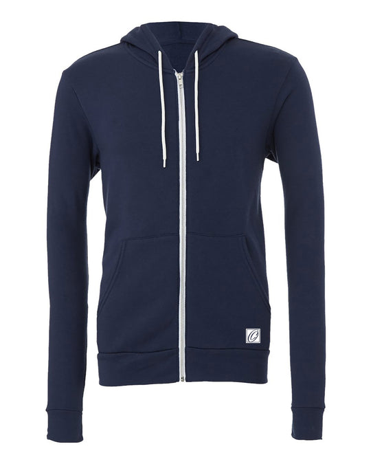 Bella Canvas Adult Midweight Sponge Fleece Full-Zip Hoodie - Blue/Green