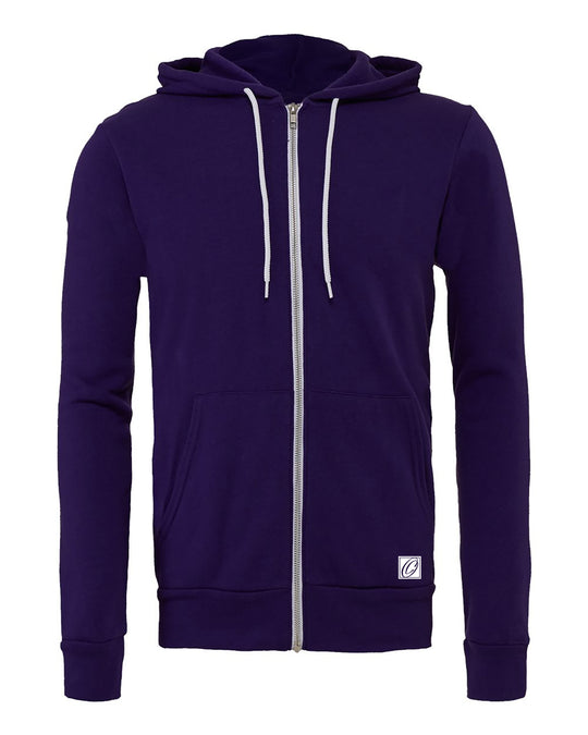 Bella Canvas Adult Midweight Sponge Fleece Full-Zip Hoodie - Red/Yellow/Orange/Purple/Tan