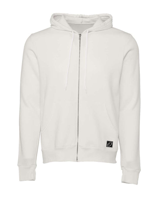 Bella Canvas Adult Midweight Sponge Fleece Full-Zip Hoodie - Black/Gray/White
