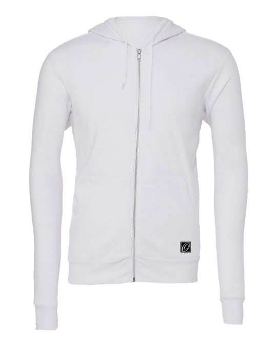 Bella Canvas Adult Midweight Sponge Fleece Full-Zip Hoodie - Black/Gray/White