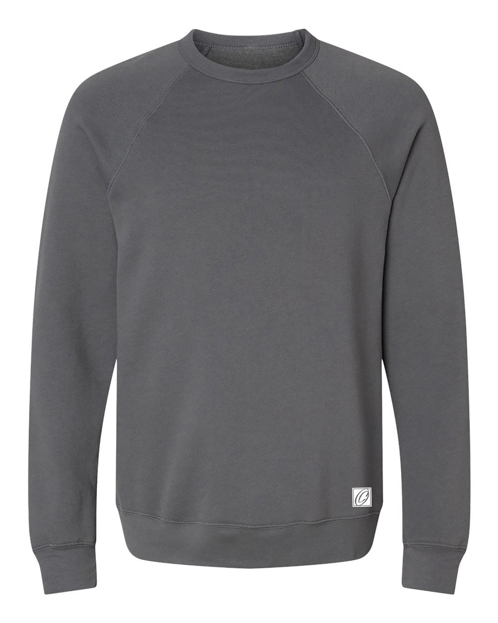 Bella Canvas Adult Midweight Sponge Fleece Raglan Sleeve Crewneck Sweatshirt - Black/Gray/White