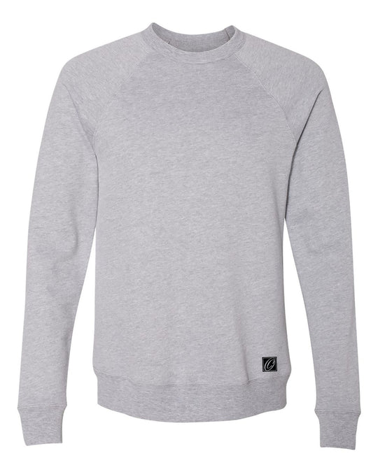 Bella Canvas Adult Midweight Sponge Fleece Raglan Sleeve Crewneck Sweatshirt - Black/Gray/White