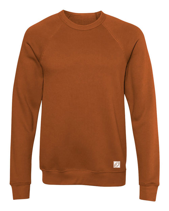 Bella Canvas Adult Midweight Sponge Fleece Raglan Sleeve Crewneck Sweatshirt - Red/Orange/Yellow/Pink/Tan