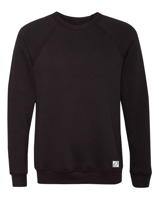 Bella Canvas Adult Midweight Sponge Fleece Raglan Sleeve Crewneck Sweatshirt - Black/Gray/White