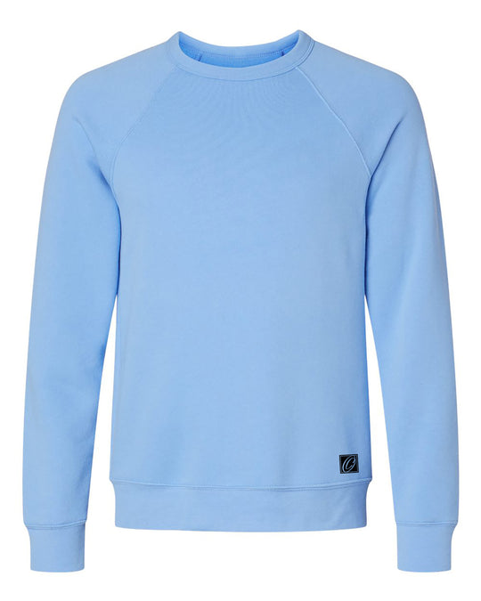 Bella Canvas Adult Midweight Sponge Fleece Raglan Sleeve Crewneck Sweatshirt - Blue/Green