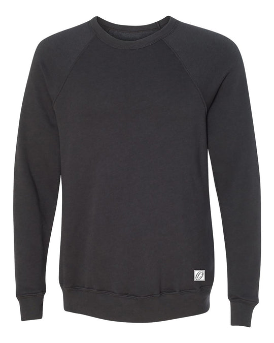 Bella Canvas Adult Midweight Sponge Fleece Raglan Sleeve Crewneck Sweatshirt - Black/Gray/White