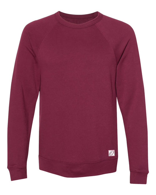 Bella Canvas Adult Midweight Sponge Fleece Raglan Sleeve Crewneck Sweatshirt - Red/Orange/Yellow/Pink/Tan
