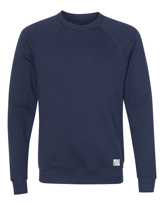 Bella Canvas Adult Midweight Sponge Fleece Raglan Sleeve Crewneck Sweatshirt - Blue/Green