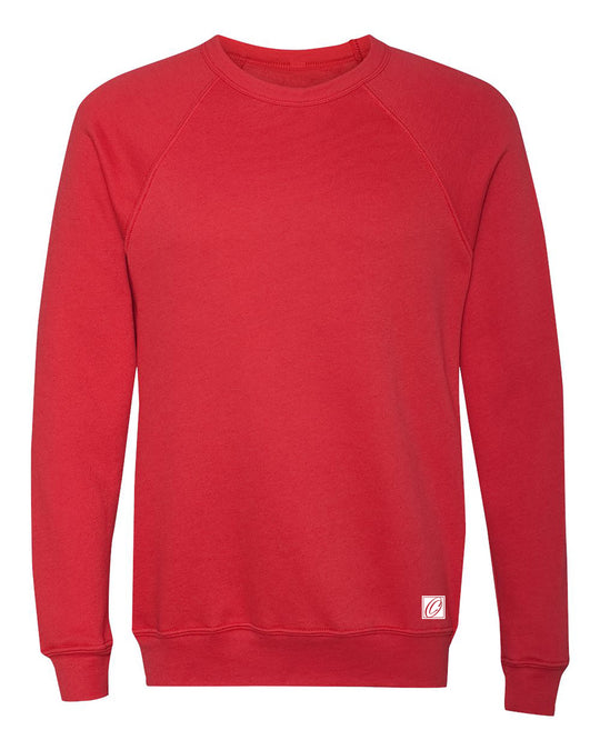 Bella Canvas Adult Midweight Sponge Fleece Raglan Sleeve Crewneck Sweatshirt - Red/Orange/Yellow/Pink/Tan