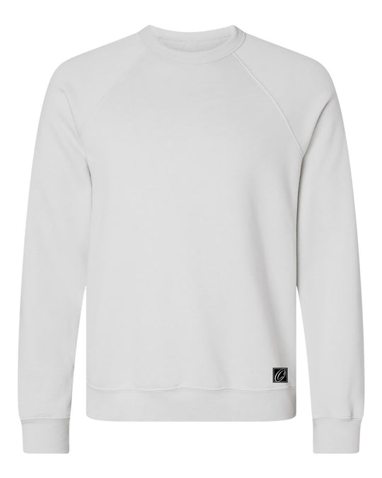 Bella Canvas Adult Midweight Sponge Fleece Raglan Sleeve Crewneck Sweatshirt - Black/Gray/White
