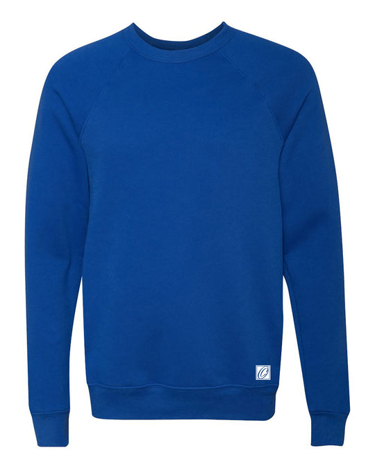 Bella Canvas Adult Midweight Sponge Fleece Raglan Sleeve Crewneck Sweatshirt - Blue/Green