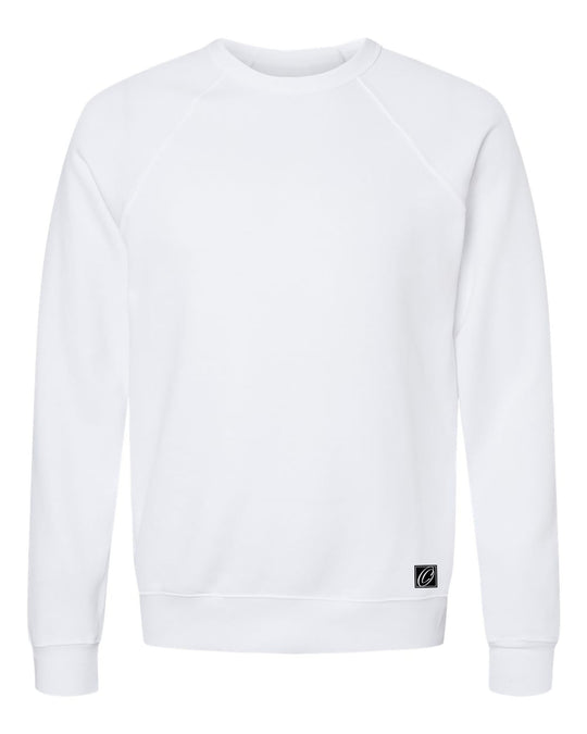 Bella Canvas Adult Midweight Sponge Fleece Raglan Sleeve Crewneck Sweatshirt - Black/Gray/White