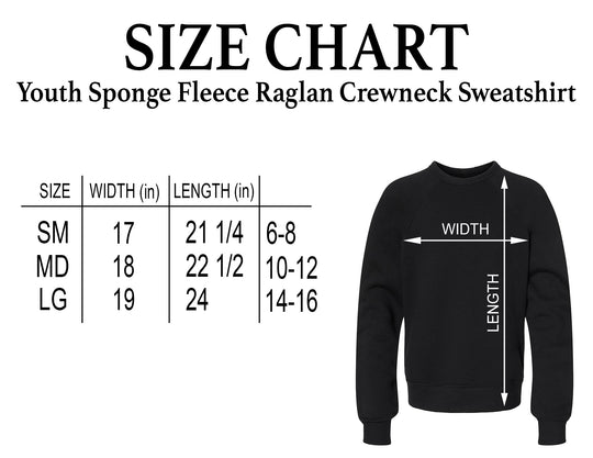 Bella Canvas Youth Midweight Sponge Fleece Crewneck Sweatshirt