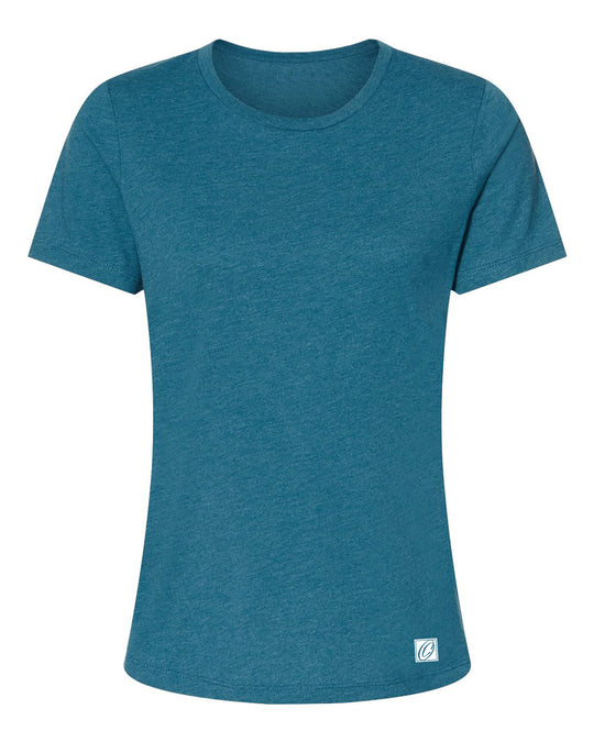 Bella Canvas Ladies Relaxed Fit Heather CVC Crew Neck Short Sleeve Tee - Black/Gray/White/Blue/Green