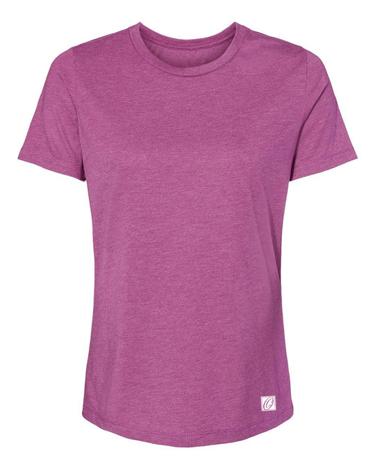 Bella Canvas Ladies Relaxed Fit Heather CVC Crew Neck Short Sleeve Tee - Red/Pink/Yellow/Orange/Tan