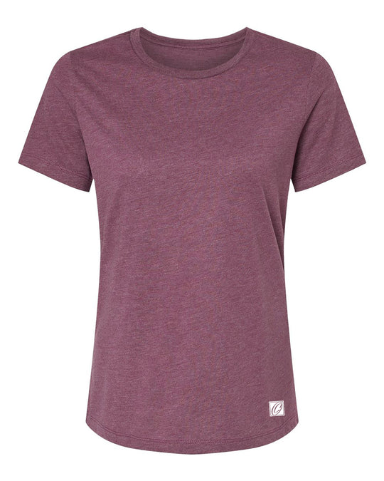 Bella Canvas Ladies Relaxed Fit Heather CVC Crew Neck Short Sleeve Tee - Red/Pink/Yellow/Orange/Tan