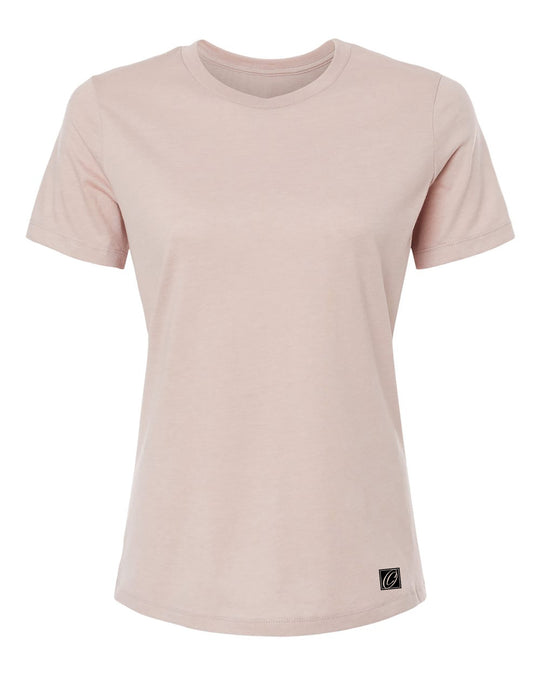 Bella Canvas Ladies Relaxed Fit Heather CVC Crew Neck Short Sleeve Tee - Red/Pink/Yellow/Orange/Tan