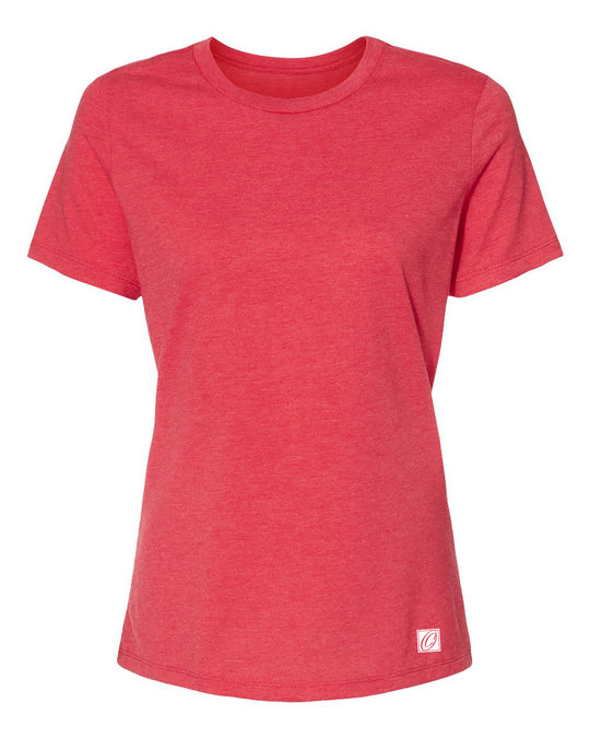Bella Canvas Ladies Relaxed Fit Heather CVC Crew Neck Short Sleeve Tee - Red/Pink/Yellow/Orange/Tan