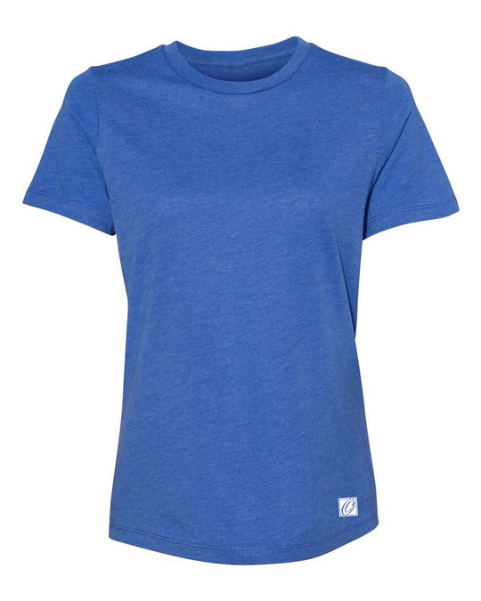 Bella Canvas Ladies Relaxed Fit Heather CVC Crew Neck Short Sleeve Tee - Black/Gray/White/Blue/Green