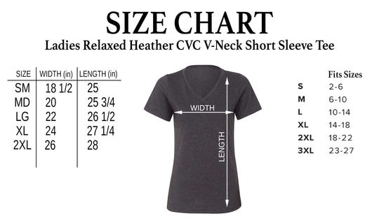 Bella Canvas Ladies Relaxed Heather CVC V-Neck Short Sleeve Tee