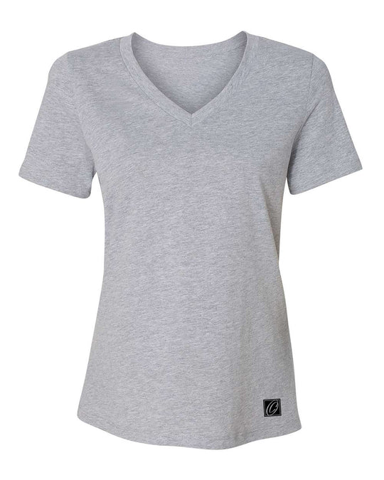 Bella Canvas Ladies Relaxed Heather CVC V-Neck Short Sleeve Tee