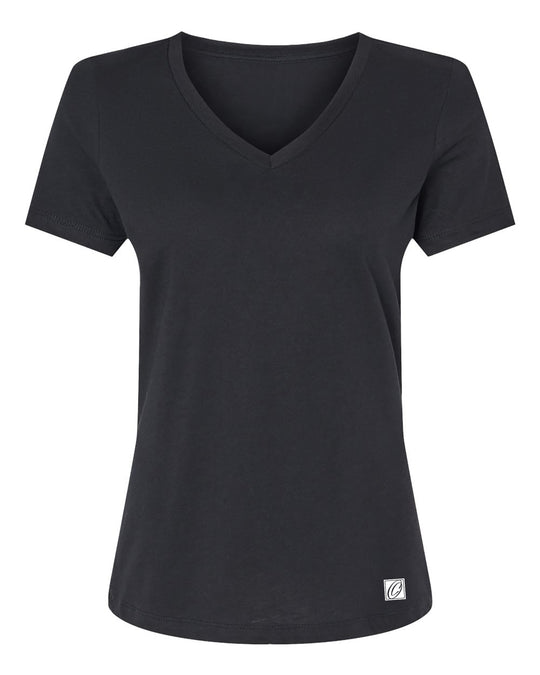 Bella Canvas Ladies Relaxed Heather CVC V-Neck Short Sleeve Tee
