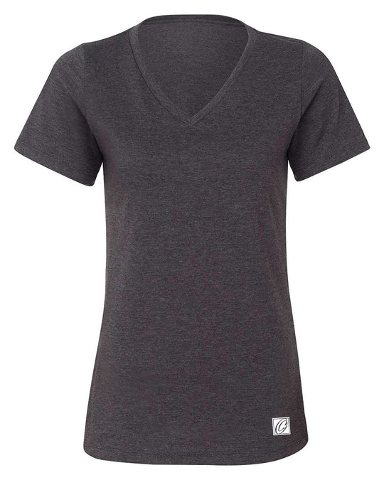 Bella Canvas Ladies Relaxed Heather CVC V-Neck Short Sleeve Tee