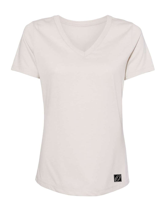 Bella Canvas Ladies Relaxed Heather CVC V-Neck Short Sleeve Tee