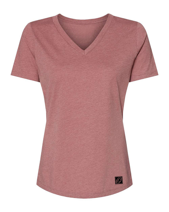 Bella Canvas Ladies Relaxed Heather CVC V-Neck Short Sleeve Tee