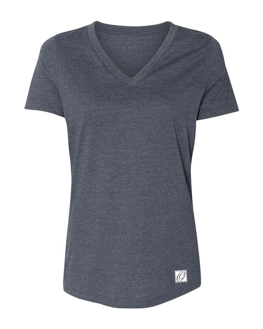 Bella Canvas Ladies Relaxed Heather CVC V-Neck Short Sleeve Tee
