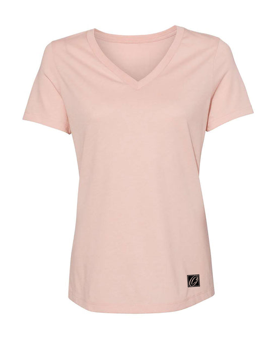Bella Canvas Ladies Relaxed Heather CVC V-Neck Short Sleeve Tee
